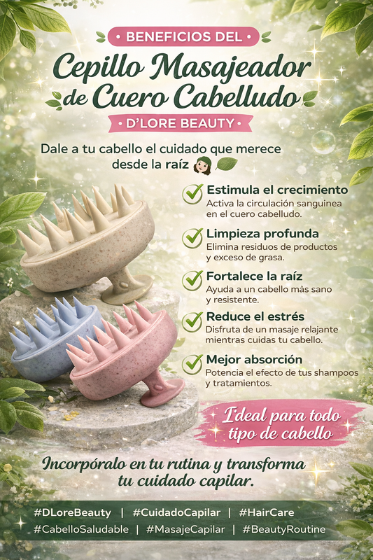 Sepillo masajeador del cuero cabelludo