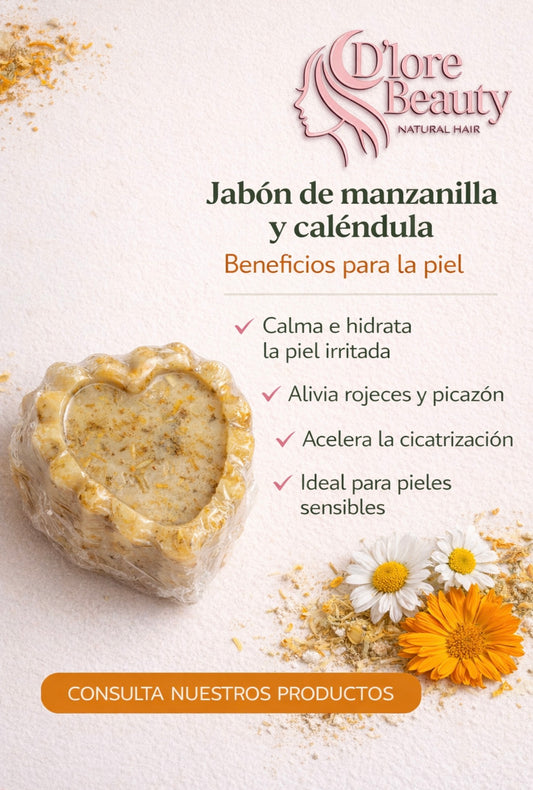 Jabón de manzanilla,caléndula y lavanda 🌿