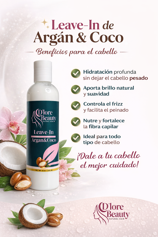 Leave-in de Argan y coco .
